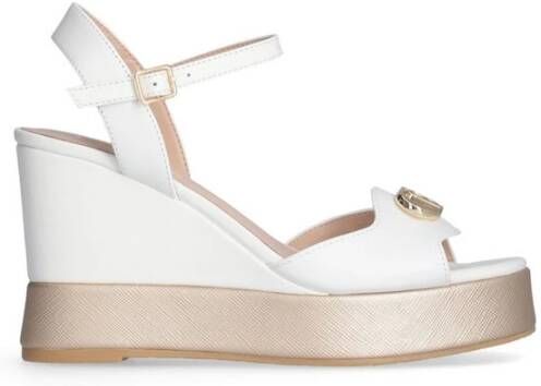 Liu Jo Karen 11 leren sleehak sandalen off white