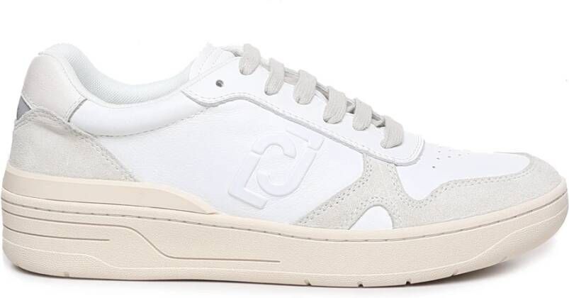 Liu Jo Beige Leren Sneakers met Suède Inzetstukken Beige Heren