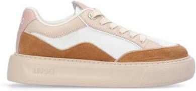 Liu Jo Metalen Eyelet Ronde Neus Sneakers met Zijrits White Dames