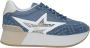 Liu Jo Denim Sneakers met Glitterdetail Blue Dames - Thumbnail 10