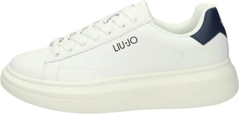 Liu Jo Witte leren vetersneakers met rubberen zool White Heren