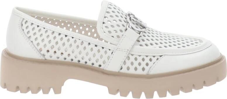 Liu Jo Leren Dames Loafers Slip-On Stijl White Dames