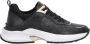 Runner Sneaker materialenmix Lily 10 Lage sneakers Leren Sneaker Dames Zwart - Thumbnail 2