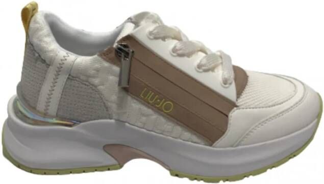 Liu Jo Metalen Eyelet Ronde Neus Sneakers met Zijrits White Dames - Foto 16