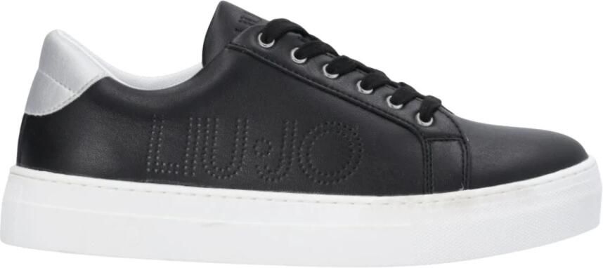 Liu Jo Zwarte Sneaker Alicia 508 Zilveren Detail