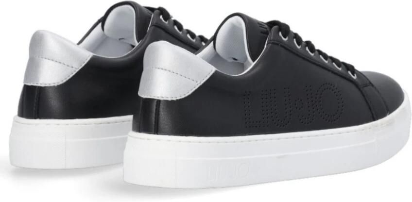 Liu Jo Zwarte Sneaker Alicia 508 Zilveren Detail - Foto 4