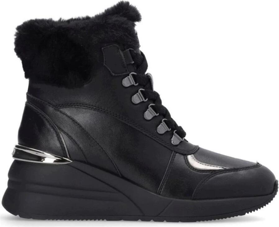 Liu Jo Alyssa 05 Mid Sneaker Leren Veterschoenen Zwart Dames