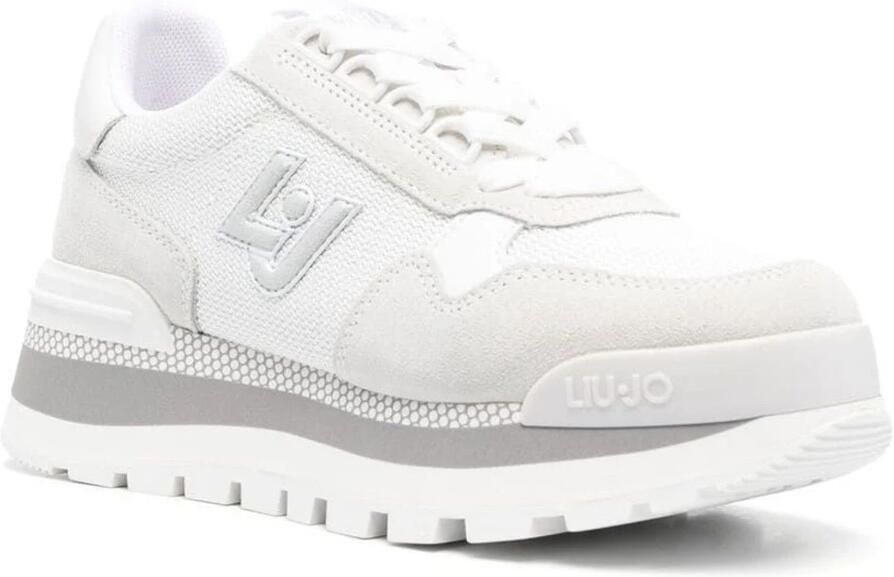 Liu Jo Witte Leren Sneakers Wit Dames