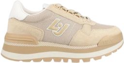 Liu Jo Beige Lage Sneakers met Leren Afwerking en Mesh Panelen Beige Dames