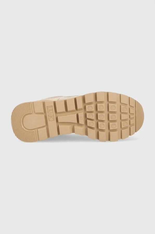 Liu Jo Beige Lage Sneakers met Leren Afwerking en Mesh Panelen Beige Dames - Foto 3