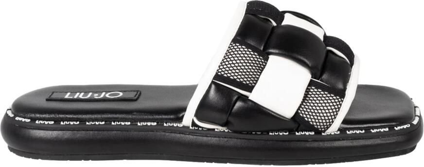 Liu Jo Elegante Sandalen met Gevlochten Bandje Zwart Dames