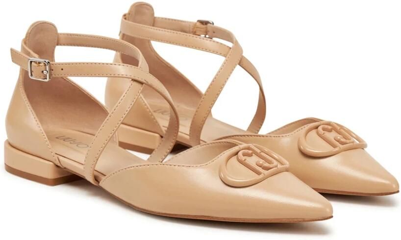 Liu Jo Beige Lage Sandalen met Metalen Details
