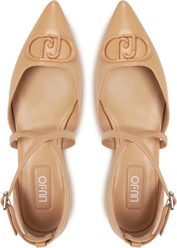 Liu Jo Beige Lage Sandalen met Metalen Details - Foto 3