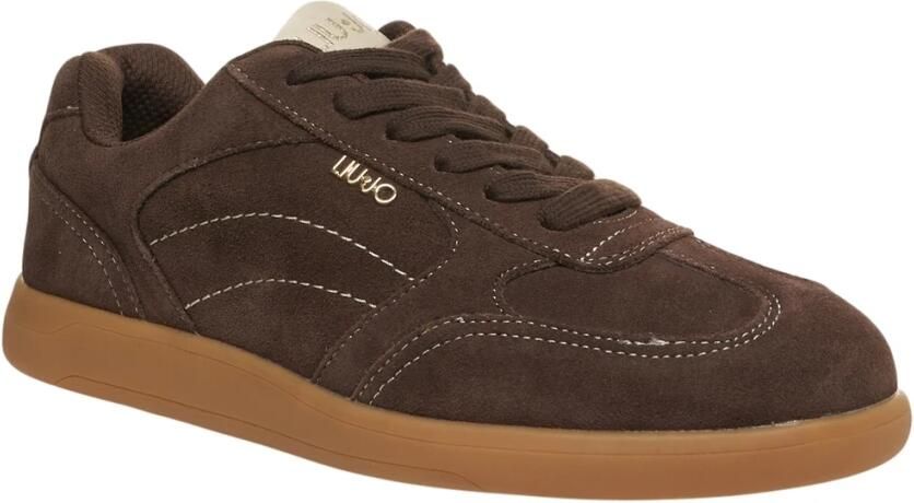 Liu Jo Bruine Suède Lage Sneakers