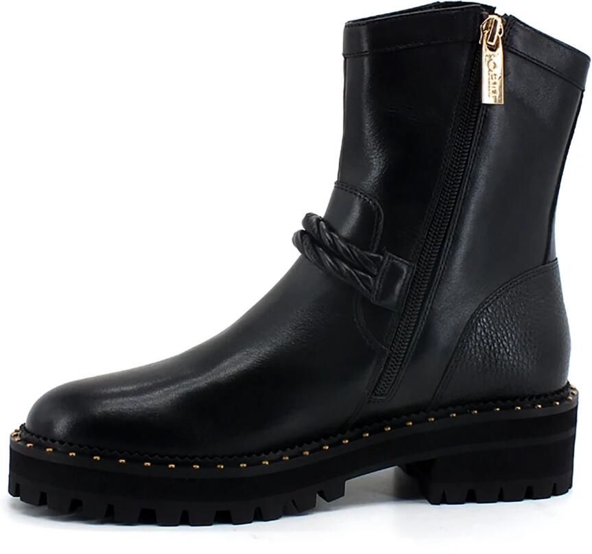 Liu-Jo Liu Jo Korte laarsjes Enkel laarsjes Dames Zwart goud Leder