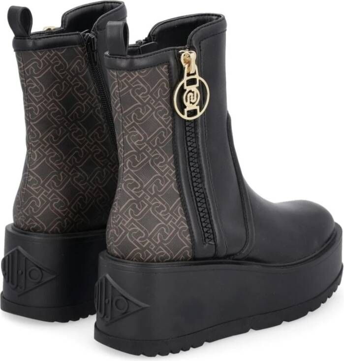 Liu Jo Monogram Wig Chelsea Laarzen Black Dames