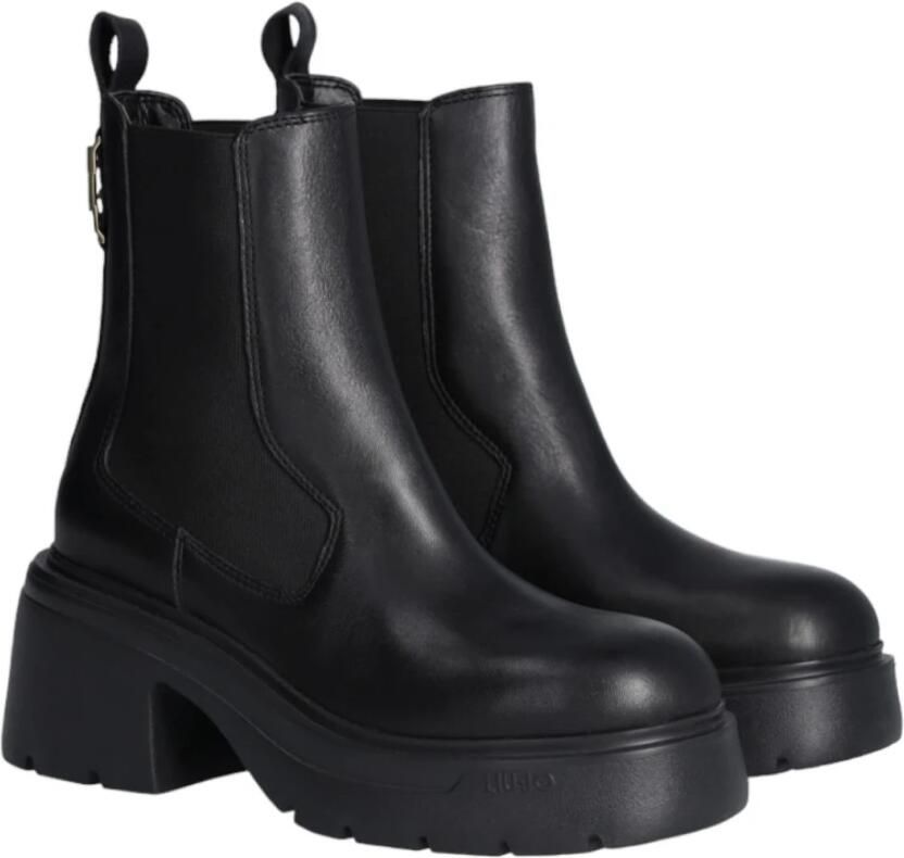 Liu Jo Dames Beatles Stijl Leren Enkellaars Black - Foto 3