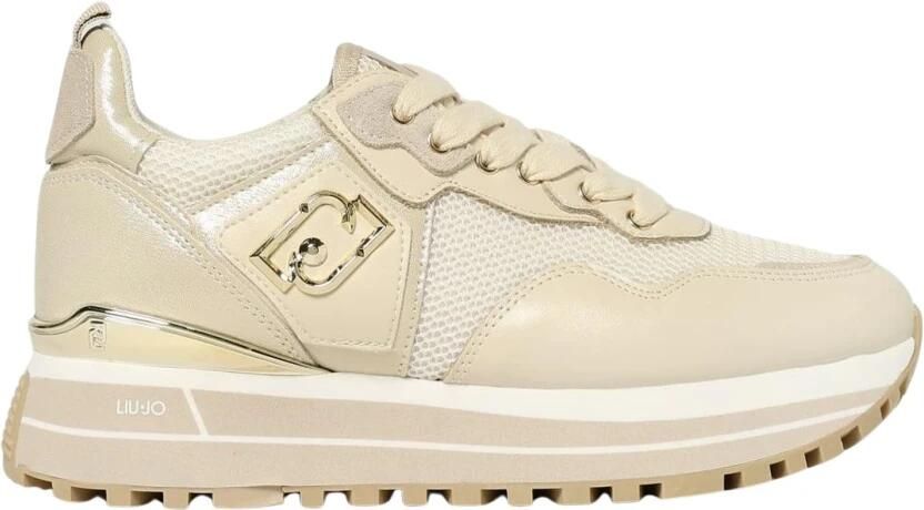 Liu Jo Crème Leren Sneakers met Polyesteraccenten - Foto 6
