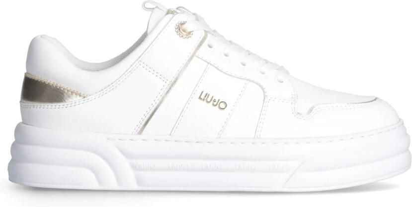 Liu Jo Leren Dames Sneakers met Vetersluiting White