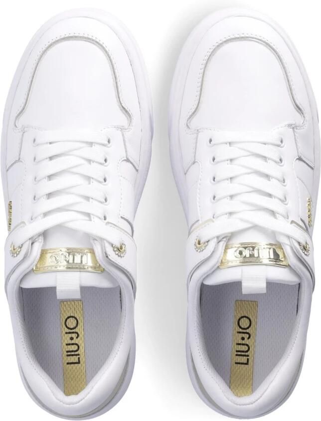 Liu Jo Leren Dames Sneakers met Vetersluiting White - Foto 3