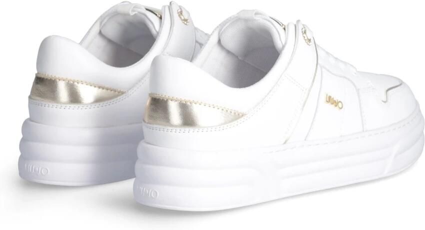 Liu Jo Leren Dames Sneakers met Vetersluiting White - Foto 4