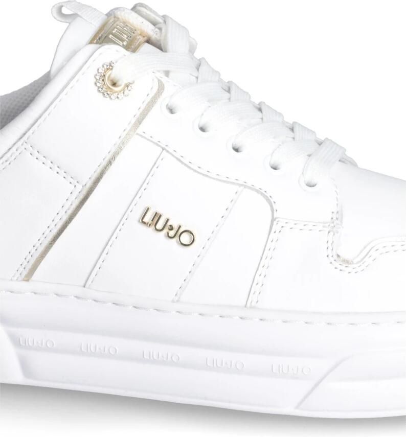 Liu Jo Leren Dames Sneakers met Vetersluiting White - Foto 2