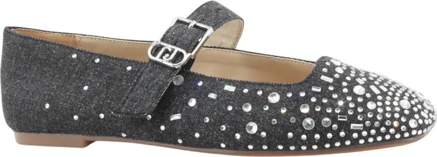 Liu Jo Denim Ballerina's met Strass-steentjes