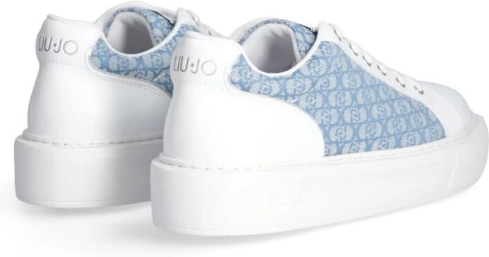 Liu Jo High Sole Sneakers Monogram Jacquard Denim