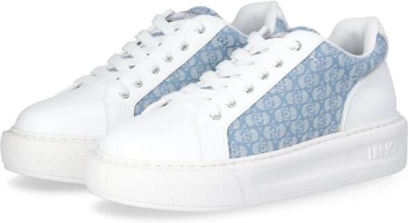 Liu Jo High Sole Sneakers Monogram Jacquard Denim