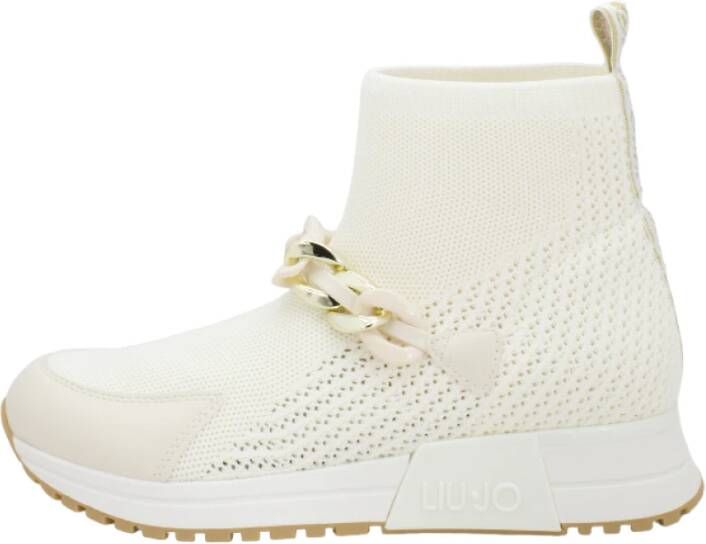 Liu Jo City Sock Sneaker met Kettingdetail White Dames