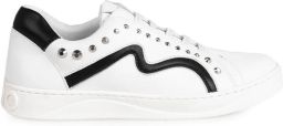 Liu Jo Stijlvolle sneakers met elastische banden en zilveren studs White Dames
