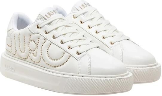 Liu Jo Witte Strass Logo Sneakers White Dames