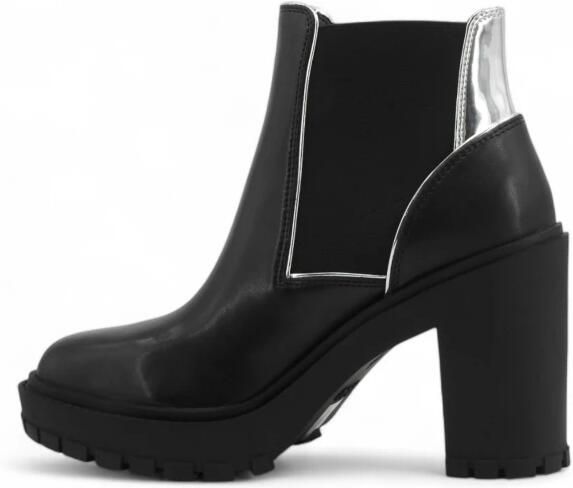 Liu Jo Leren Enkellaarsjes met Logo - Foto 2