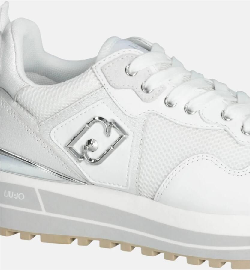 Liu Jo Crème Leren Sneakers met Polyesteraccenten - Foto 3