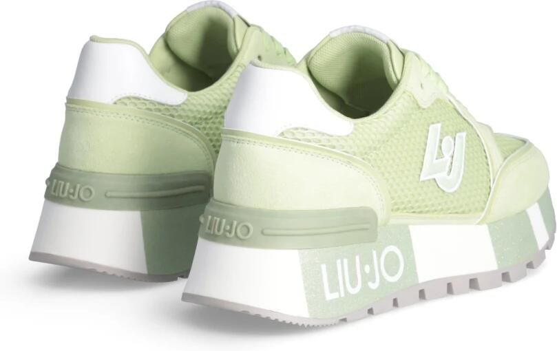 Liu Jo Sportieve Suède Sneakers met Mesh Details Green Dames - Foto 2
