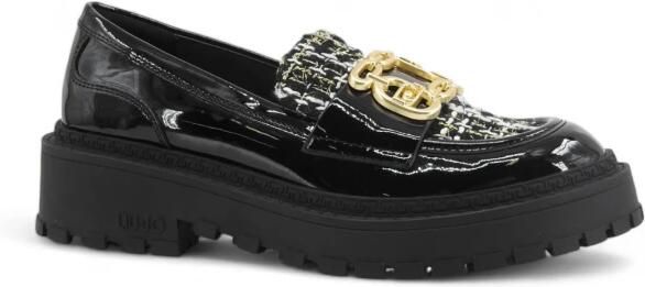 Liu Jo Loafers met bouclé-inzetstuk