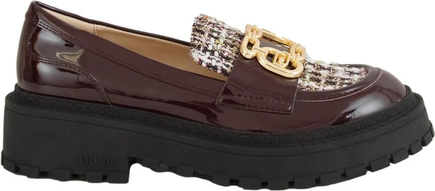 Liu Jo Loafers met bouclé-inzetstuk