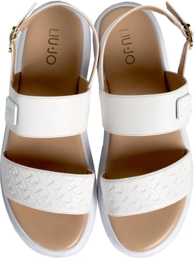Liu Jo Stijlvolle Gesp Sandalen White Dames - Foto 3