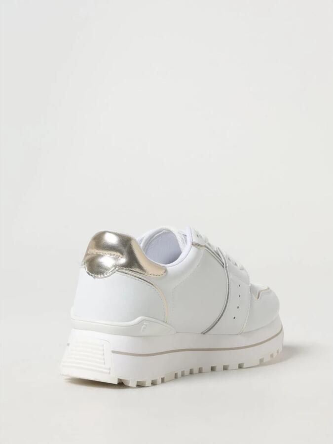 Liu Jo Witte leren sneakers met geperforeerde inzet en gelamineerde details - Foto 2