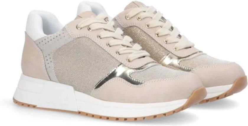 Liu Jo Metallic Sneakers met Uniek Design Beige Dames