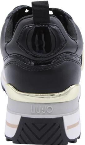 Liu Jo Slip-On Sporty Faux Leather Sneakers with Laces Wo Black - Foto 5