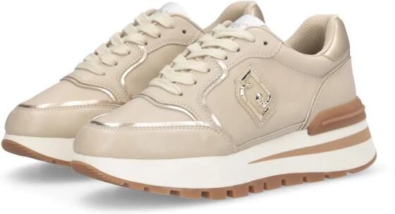 Liu Jo Platform leren sneakers met contrastinzetten