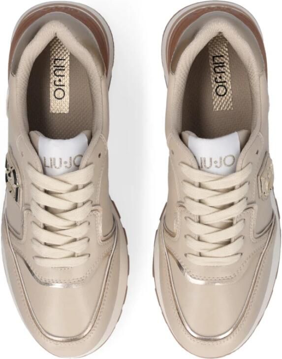 Liu Jo Platform leren sneakers met contrastinzetten - Foto 4