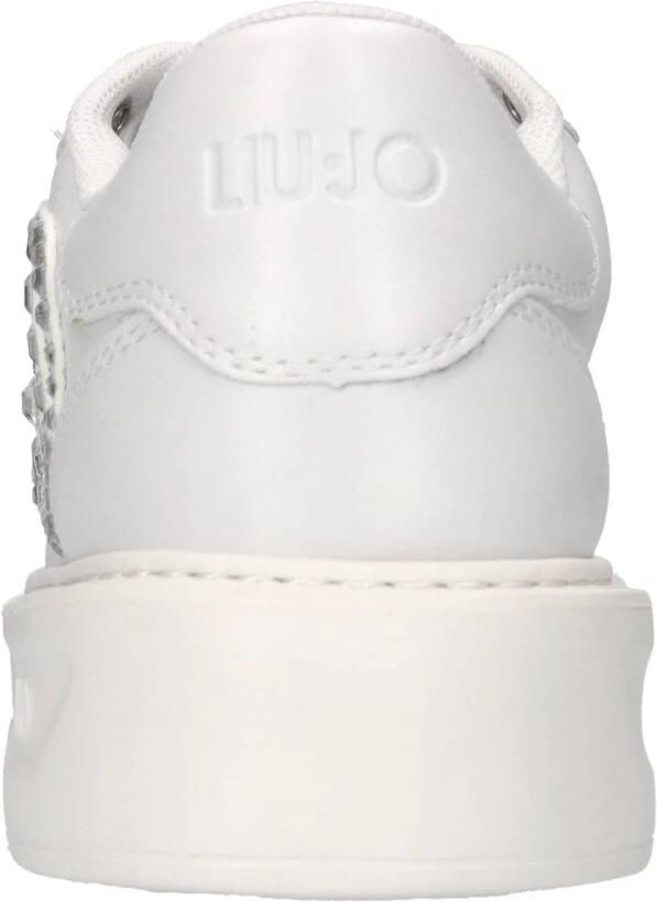 Liu Jo Witte sneakers met strass en metalen oogjes - Foto 3