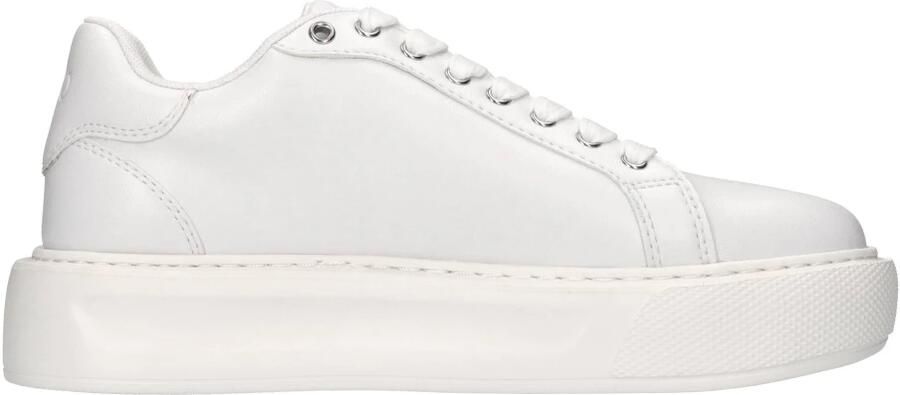 Liu Jo Witte sneakers met strass en metalen oogjes