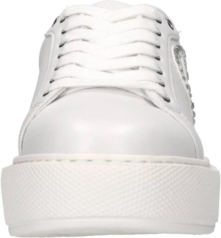 Liu Jo Witte sneakers met strass en metalen oogjes - Foto 2