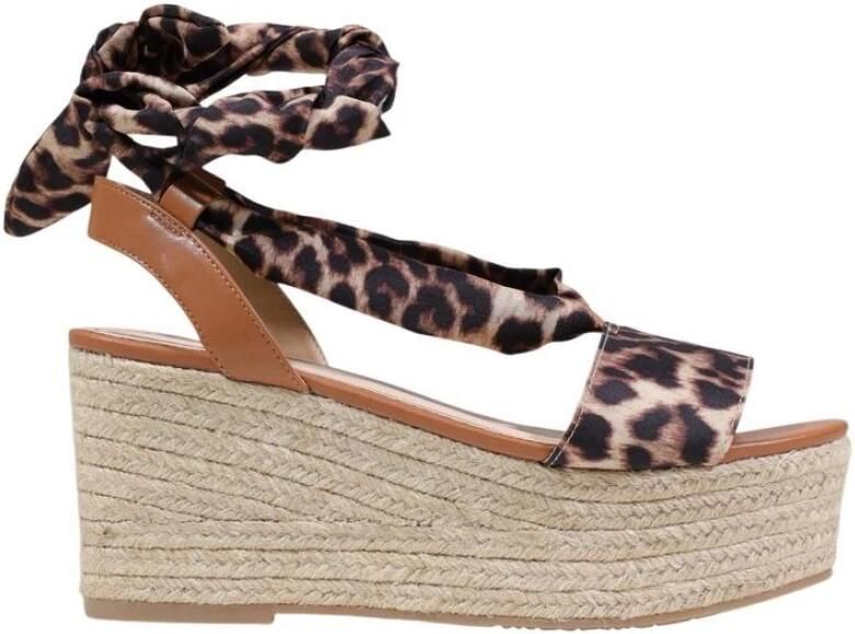 Liu Jo Sandalen met luipaardprint plateauzool en veters - Foto 2