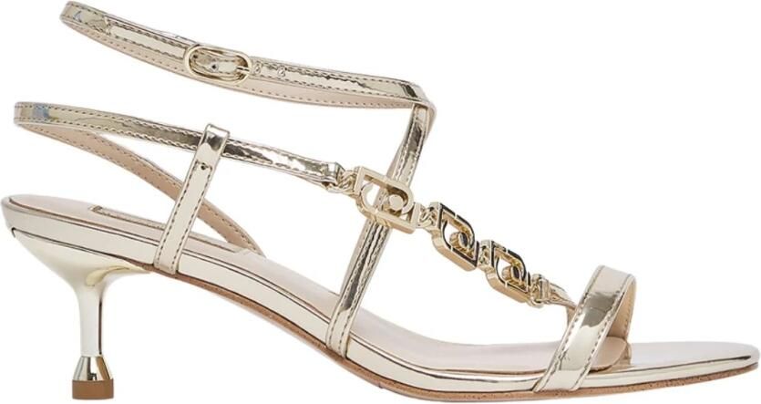 Liu Jo Sandalen met lage hak en logo met juwelen
