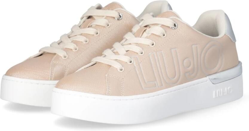 Liu Jo Silvia 907 Sneakers in Zand Saffiano Leer