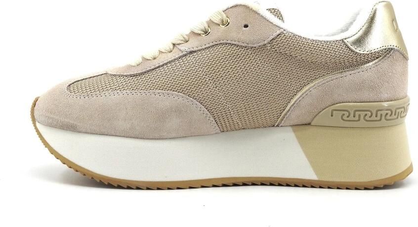 Liu Jo Sportieve Suède Sneakers met Mesh Details Beige Dames - Foto 3
